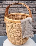 Oude antieke chinese rijstmand, chinese plukmand, bamboe, Huis en Inrichting, Ophalen, Rond, Riet