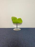6x Design vergaderstoel Artifort Little Tulip - groen/chroom, Ophalen, Gebruikt, Overige kleuren, Stof