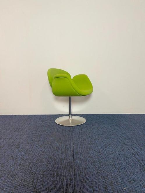 6x Design vergaderstoel Artifort Little Tulip - groen/chroom, Huis en Inrichting, Stoelen, Gebruikt, Vijf, Zes of meer stoelen