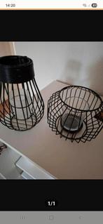 Set van 3 zwarte metalen kandelaars, Zwart, Ophalen of Verzenden, Zo goed als nieuw, Metaal