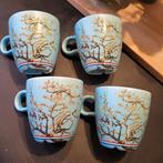 4 Douwe Egberts Van Gogh Mokken - Amandelbloesem, Huis en Inrichting, Keuken | Servies, Gebruikt, Keramiek, Ophalen of Verzenden