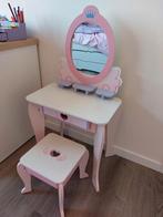 kinder kaptafel met spiegel en stoel, Huis en Inrichting, Ophalen, Kindermeubels, Minder dan 50 cm, Zo goed als nieuw