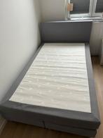 Boxspring beter bed grijs 120x200 excl. topper, Ophalen, Zo goed als nieuw, Twijfelaar, 120 cm