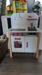 Houten keukentje inclusief accessoires., Kinderen en Baby's, Speelgoed | Speelkeukens, Ophalen, Hout