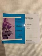 O. Rieding Concertino opus 21, Klassiek, Les of Cursus, Ophalen of Verzenden, Zo goed als nieuw
