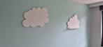 3 houten wolken wanddecoratie, Ophalen, Zo goed als nieuw