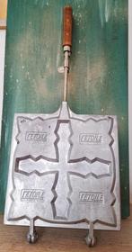 Vintage frans tosti ijzer, open vuur, Antiek en Kunst, Ophalen of Verzenden