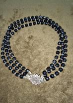 Vintage granaat collier met zilveren sluiting., Ophalen, Zo goed als nieuw, Rood, Zilver