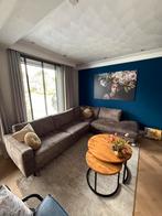 Hoekbank taupe kleur, Huis en Inrichting, Ophalen, Zo goed als nieuw, Overige materialen