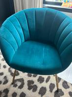 Groen blauwe stoel, Huis en Inrichting, Fauteuils, Ophalen, Zo goed als nieuw, 75 tot 100 cm, 50 tot 75 cm