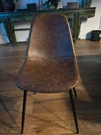 Eetkamer stoel vintage leer look, Ophalen, Zo goed als nieuw, Leer, Eén