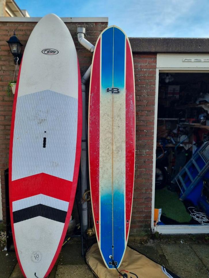 Longboard Surfboard - Perfecte Golven!, Watersport en Boten, Golfsurfen, Gebruikt, Longboard, Met vinnen, Met draagtas, Met koord