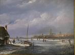 Schilderij winterlandschap. Thomas Heesakkers., Antiek en Kunst, Kunst | Schilderijen | Klassiek, Ophalen of Verzenden