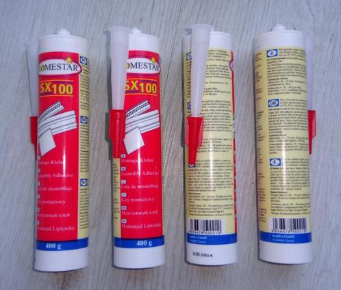Vier stuks ongebruikte Homestar SX100 lijmkokers., Doe-het-zelf en Verbouw, Plinten en Afwerking, Nieuw, Overige typen, Overige materialen