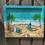 3D structuur schilderij turquoise beach, Huis en Inrichting, Nieuw, Ophalen of Verzenden, Schilderij, Minder dan 50 cm