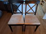 Ikea Ingolf Stoelen - Bruin Zwart, Huis en Inrichting, Stoelen, Ophalen, Gebruikt, Zwart