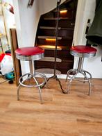 2 Retro Barkrukken Bel Air Stijl, Huis en Inrichting, Barkrukken, Ophalen, Zo goed als nieuw