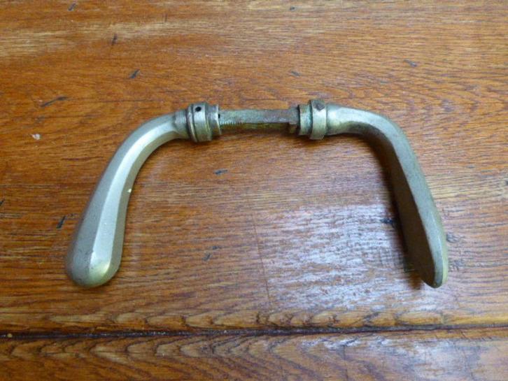 2 art deco metalen deurklinken, Antiek en Kunst, Antiek | Woonaccessoires, Ophalen of Verzenden