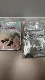 Zilveren legging 3x 1 maat: s/m en 2x one size, Maat 38/40 (M), Carnaval, Nieuw, Ophalen of Verzenden