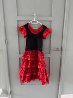 Carnaval - spaanse flamenco jurk 96 cm lang, Ophalen, Zo goed als nieuw, 104 of kleiner, Meisje