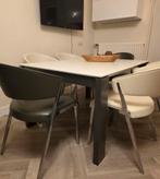 Eettafel E20 uitschuifbaar  met 6 stoelen s500 Hulsta Now, Ophalen of Verzenden, 4 tot 6 stoelen