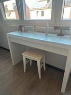 Malm make up tafel, Huis en Inrichting, Tafels | Kaptafels, Ophalen, Zo goed als nieuw, Hout, Minder dan 100 cm
