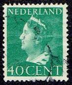 Nederland 1940, Koningin Wilhelmina, 40 cent, met watermerk., Verzenden, T/m 1940, Gestempeld