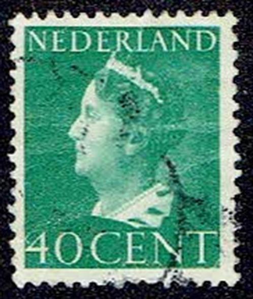 Nederland 1940, Koningin Wilhelmina, 40 cent, met watermerk., Postzegels en Munten, Postzegels | Nederland, Gestempeld, T/m 1940