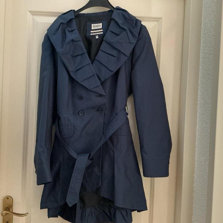 Jas merk Scarva, Kleding | Dames, Jassen | Zomer, Zo goed als nieuw, Maat 42/44 (L), Blauw, Ophalen of Verzenden