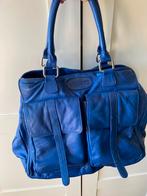 Mooie leren blauwe tas!, Sieraden, Tassen en Uiterlijk, Ophalen, 40 tot 60 cm, Blauw, Minder dan 35 cm