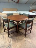 Vintage Teakhouten Eetkamerstoelen - Jaren 60/70, Huis en Inrichting, Stoelen, Ophalen, Gebruikt, Bruin, Vier