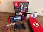 Nintendo Switch Oled Scarlet & Violet edition + travelcase, Spelcomputers en Games, Spelcomputers | Nintendo Switch, Ophalen of Verzenden