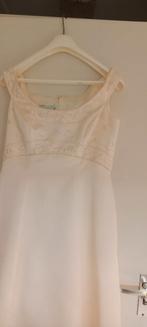 Trouwjurk beige/ creme/ ivoor., Ophalen, Gedragen, Wit, Trouwjurk