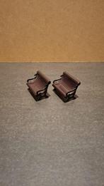 Lemax Trackside Brown Bench, kerstdorp accessoire, Ophalen, Zo goed als nieuw