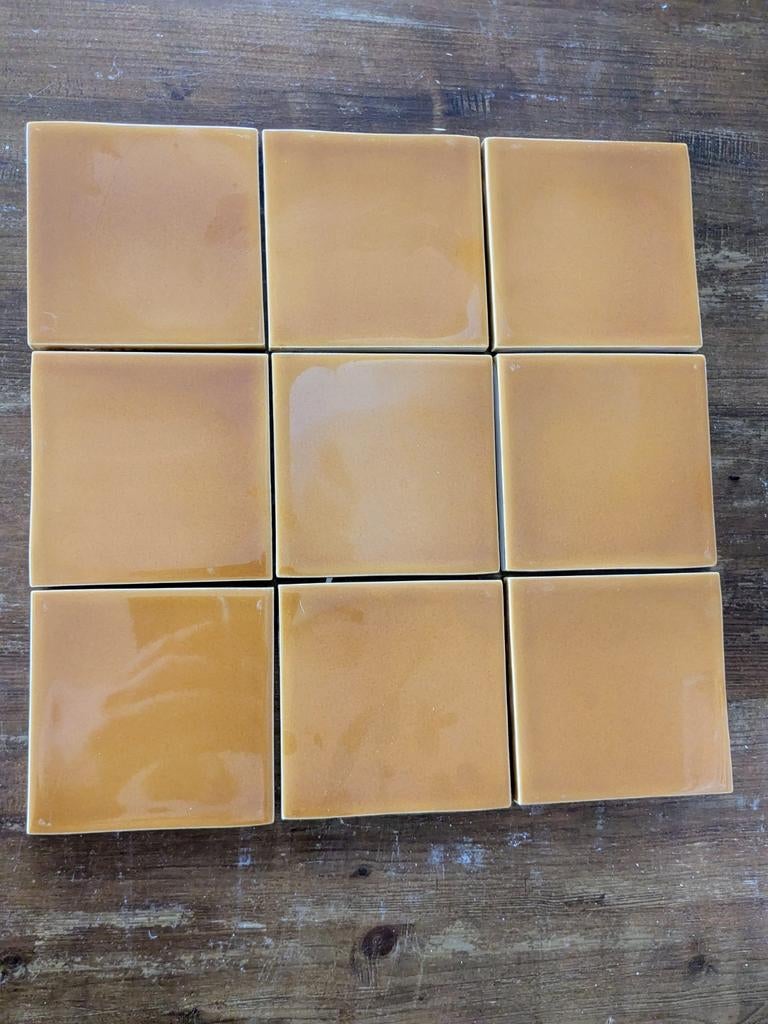 Chique tegels 10x10 okergeel, Ophalen, Nieuw