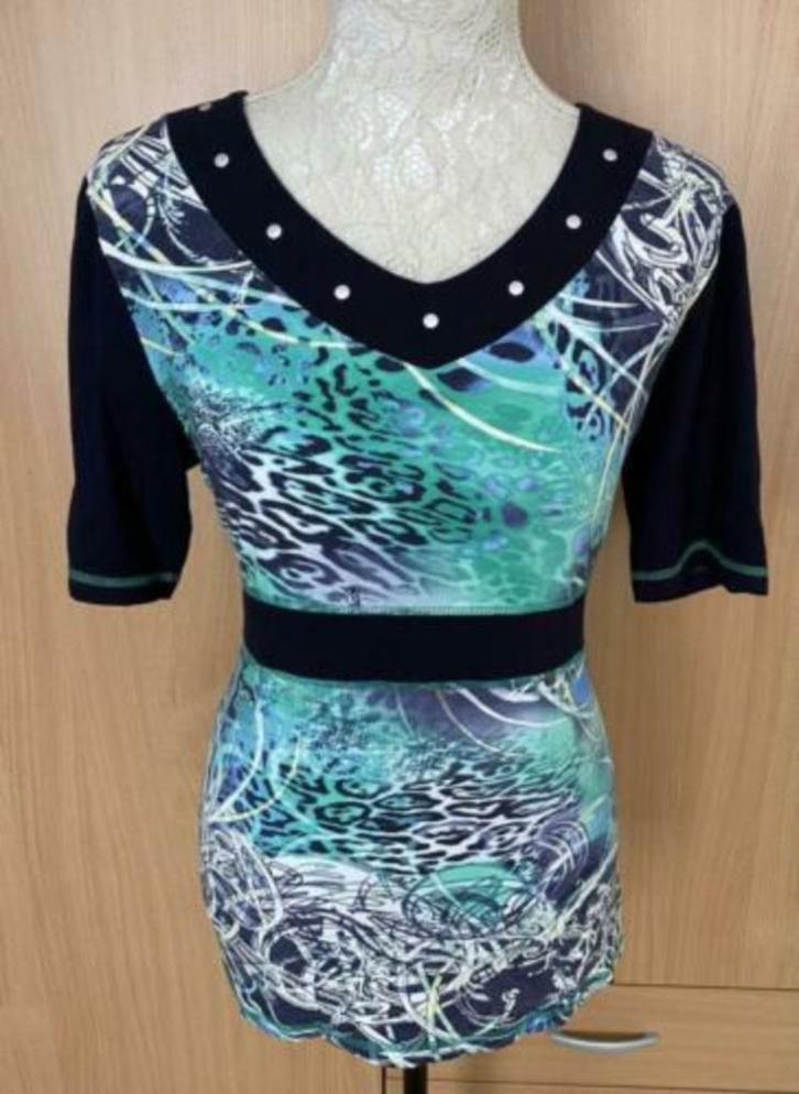 Setter top/shirt maat 38, Kleding | Dames, Tops, Zo goed als nieuw, Maat 38/40 (M), Blauw, Korte mouw, Ophalen of Verzenden