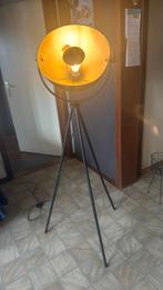 Industriële staanlamp zwart, Huis en Inrichting, Lampen | Vloerlampen, Ophalen of Verzenden, Gebruikt, Metaal, 100 tot 150 cm