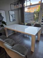 Eettafel hoogglans wit, Ophalen, Gebruikt, 200 cm of meer, 50 tot 100 cm