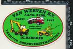 Sticker: Van Werven Aannemersbedrijf - Oldebroek (1), Ophalen of Verzenden, Zo goed als nieuw, Bedrijf of Vereniging