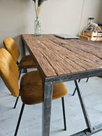 Originele industriele eettafel 1.50, Huis en Inrichting, Tafels | Eettafels, Ophalen, 50 tot 100 cm, Zo goed als nieuw, Vier personen