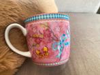 Roze mok met bloemen en vlinders, Ophalen, Zo goed als nieuw, Porselein, Overige stijlen