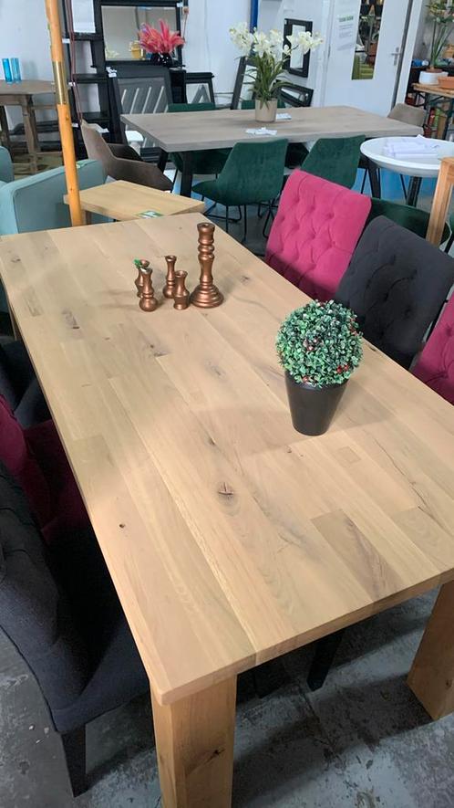 Massief Eikenhouten tafel 200x91x78 cm, Huis en Inrichting, Tafelonderdelen, Nieuw, Rechthoekig, Ophalen