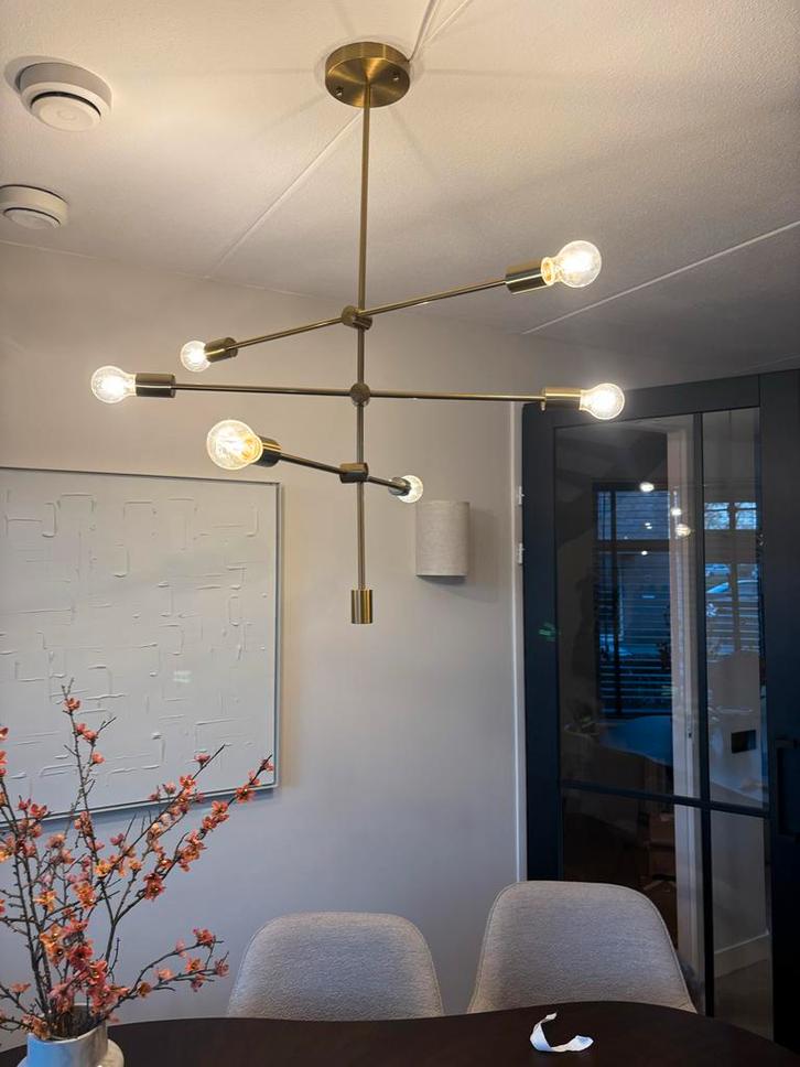 Prachtige gouden hanglamp van Richmond, Huis en Inrichting, Lampen | Kroonluchters, Zo goed als nieuw, Metaal, Ophalen of Verzenden