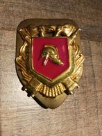 Brandweer insigne met Helm, Verzamelen, Speldjes, Pins en Buttons, Ophalen of Verzenden, Gebruikt, Overige onderwerpen, Speldje of Pin