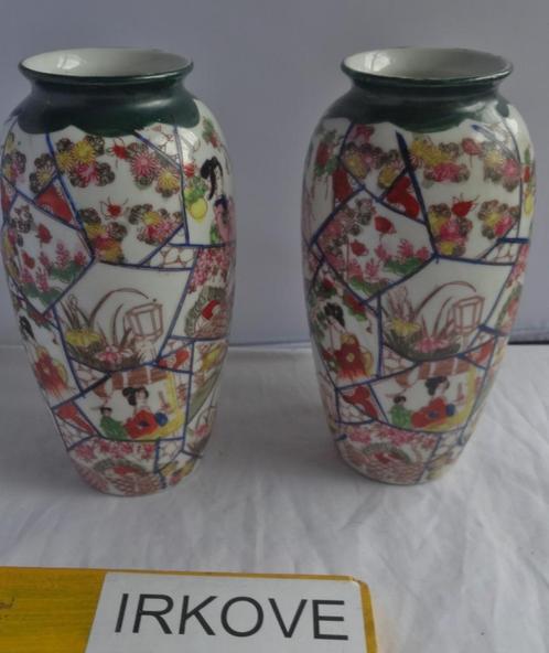 JAPANSE VAZEN * VAKJES DECOR * Een Stel !, Antiek en Kunst, Antiek | Vazen, Verzenden