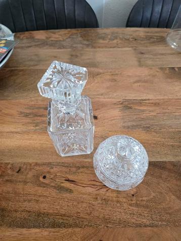 Kristallen karaf zwiessel en bonbonniere  beschikbaar voor biedingen