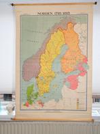 Oude schoolkaart Scandinavië 1718-1815 uit zweden, Antiek en Kunst, Antiek | Schoolplaten, Ophalen of Verzenden, Geschiedenis