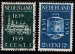 Jaar 1939 NVPH 325-326 Serie 100 Jaar spoorwegen in Nederlan, Ophalen of Verzenden, T/m 1940, Gestempeld