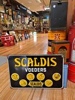 Mooi origineel oud emaille reclamebord Scaldis Voeders, Ophalen, Gebruikt, Reclamebord