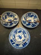 Antieke Batavia Brown Kopjes en Schotels, Ophalen of Verzenden